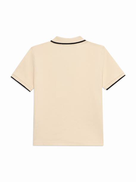 Polo à manches courtes Beige+Vert 3 - vertbaudet enfant 