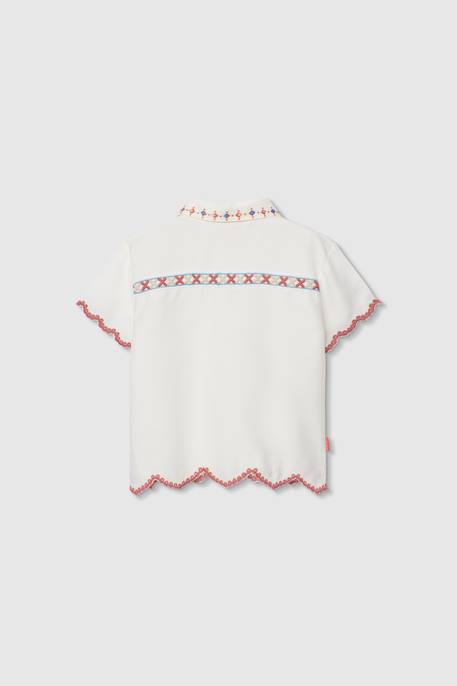 Chemise fille  coton Blanc 2 - vertbaudet enfant 