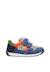 Sneakers en cuir et tissu sammy 3 vl. Bleu-orange+Céleste-jaune+Rouge-vert 1 - vertbaudet enfant 