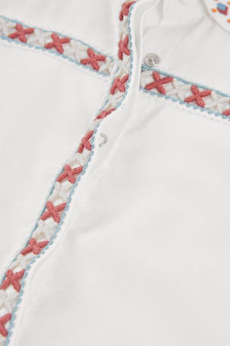 Chemise fille  coton Blanc 3 - vertbaudet enfant 