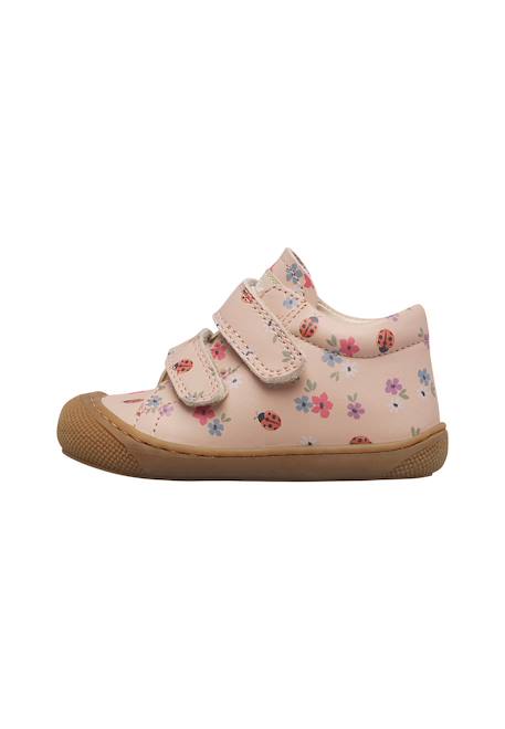 Chaussures premiers pas en cuir cocoon vl Blanc crème-+Rose poudré- 8 - vertbaudet enfant 