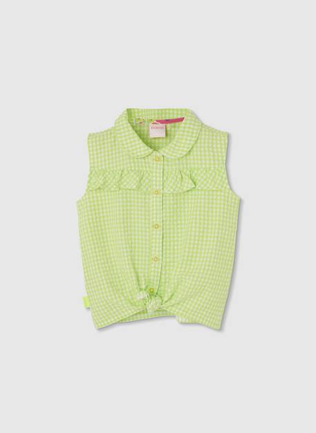 Chemise fille popeline à carreaux Multicolore 1 - vertbaudet enfant 