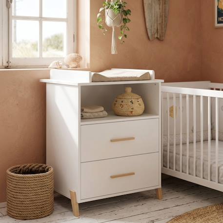 Commode à langer sur pieds en bois - joy Blanc/marron 4 - vertbaudet enfant 