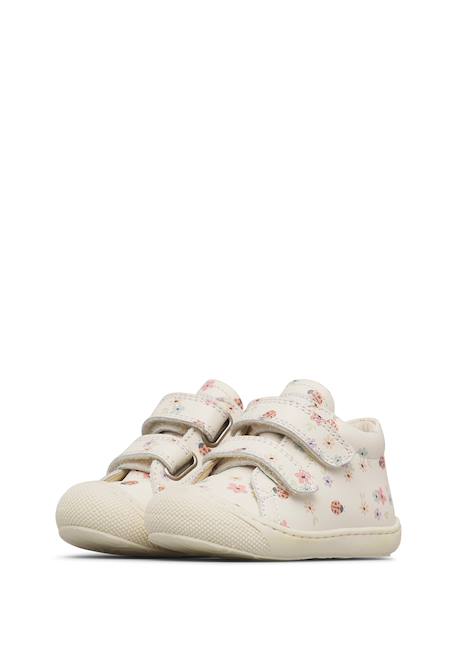 Chaussures premiers pas en cuir cocoon vl Blanc crème-+Rose poudré- 5 - vertbaudet enfant 