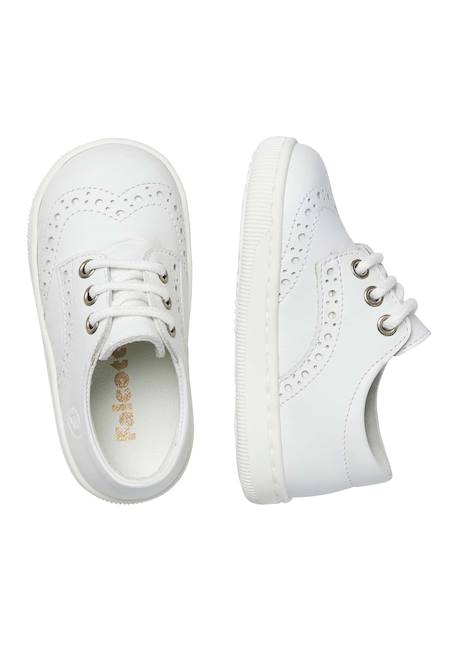 Baskets en cuir biloxi Blanc- 4 - vertbaudet enfant 