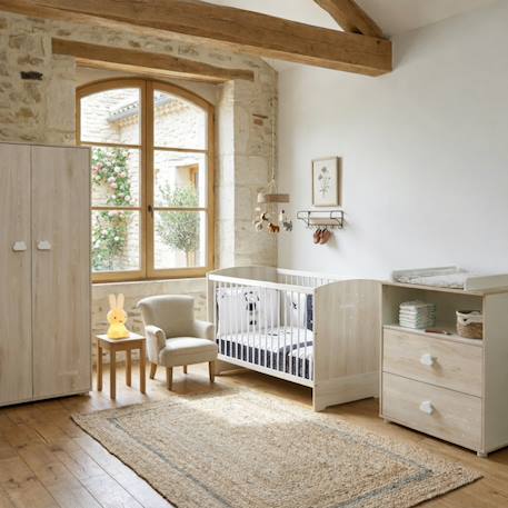 Lit bébé évolutif en bois - smile Beige 4 - vertbaudet enfant 