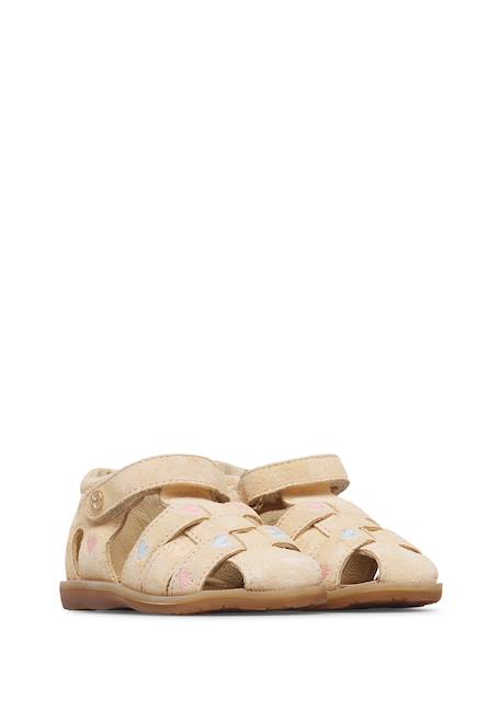 Sandales en daim avec imprimé cœurs zaffiro embr Blanc- 2 - vertbaudet enfant 