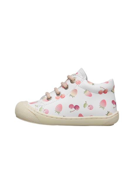 Chaussures premiers pas en cuir cocoon Blanc-+Rose poudré- 3 - vertbaudet enfant 