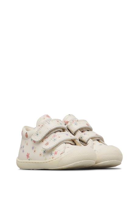 Chaussures en cuir cocoon vl Blanc crème-+Rose poudré- 2 - vertbaudet enfant 