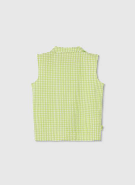 Chemise fille popeline à carreaux Multicolore 2 - vertbaudet enfant 