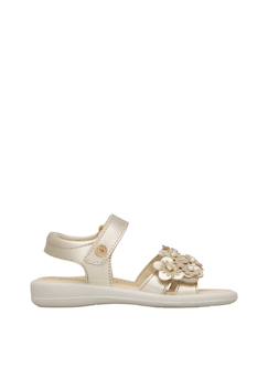 Chaussures-Sandales en cuir avec fleurs Brahma