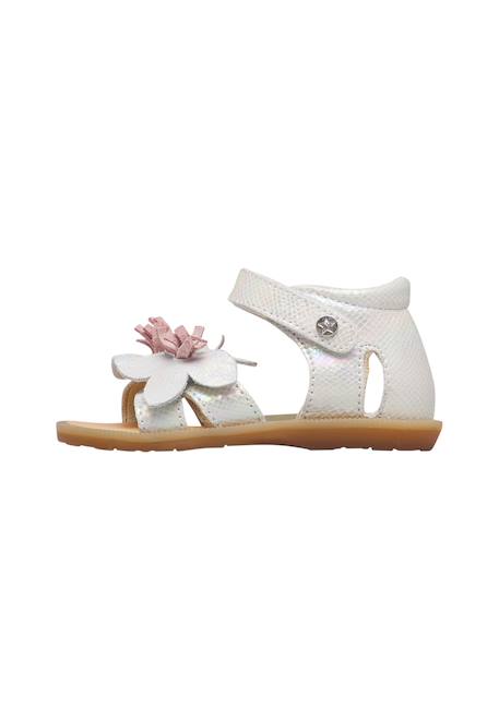 Sandales en cuir mivy Blanc- 3 - vertbaudet enfant 