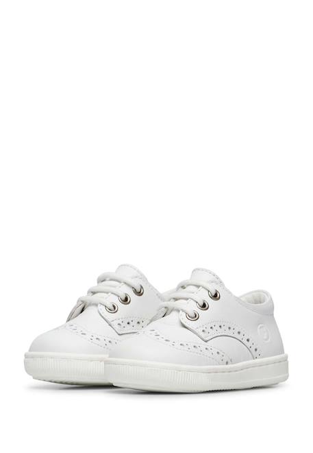Baskets en cuir biloxi Blanc- 5 - vertbaudet enfant 