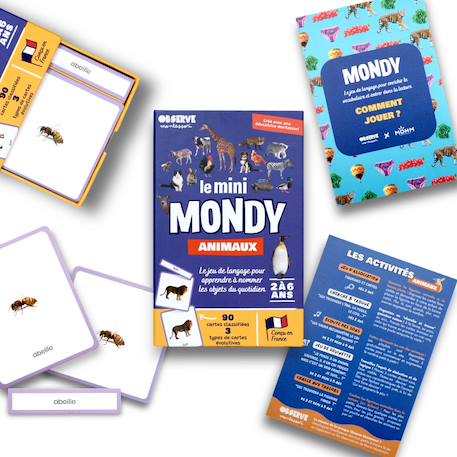 Mini-mondy - 90 cartes maison - langage Animaux+Cuisine+Fruits & Légumes+Loisirs+Maison 3 - vertbaudet enfant 