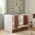 Lit bébé sérigraphié taupe en bois - teddy Blanc 2 - vertbaudet enfant 