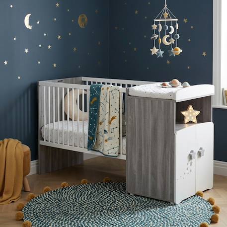 Lit bébé combiné évolutif en bois - nao Blanc 3 - vertbaudet enfant 