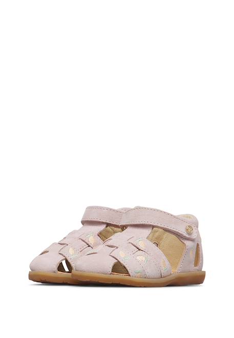 Sandales semi zaffiro embr Rose poudré- 5 - vertbaudet enfant 