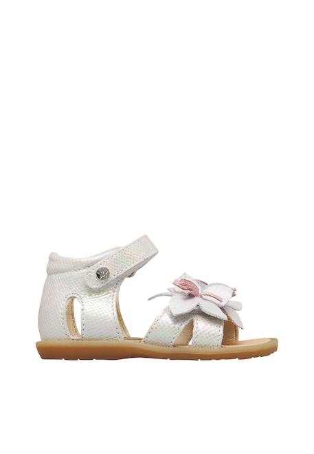 Sandales en cuir mivy Blanc- 1 - vertbaudet enfant 