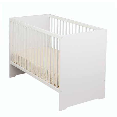 Chambre complète bébé avec lit à barreaux et commode à langer - basic Blanc+Blanc/gris+Blanc/rose 16 - vertbaudet enfant 