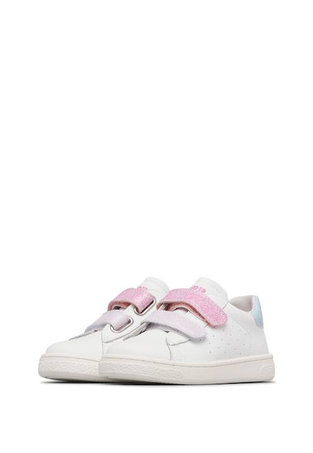 Baskets en cuir hasselt 2 vl. Blanc-fuchsia 5 - vertbaudet enfant 