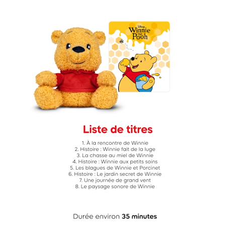 Peluche audio câlin Disney Winnie l'Ourson - histoires apaisantes - dès 3 ans MULTICOLORE 2 - vertbaudet enfant 