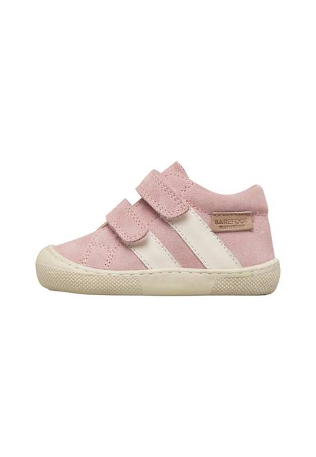 Chaussures en cuir et en daim sabby vl Blanc-rose- 3 - vertbaudet enfant 