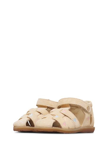 Sandales en daim avec imprimé cœurs zaffiro embr Blanc- 5 - vertbaudet enfant 