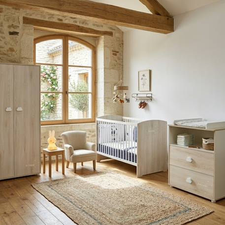 Commode à langer en bois - smile Beige+Gris 4 - vertbaudet enfant 