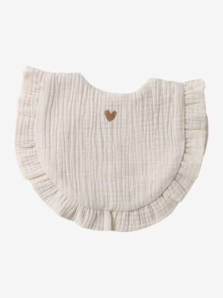 Lot 3 bavoirs bohème à volants blush+sauge 4 - vertbaudet enfant 