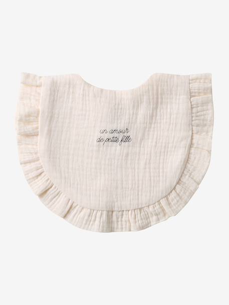 Lot 3 bavoirs bohème à volants blush+sauge 8 - vertbaudet enfant 