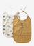 Lot 2 bavoirs ronds plastifiés moutarde+noisette 1 - vertbaudet enfant 