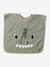 Lot de 3 bavoirs animaux à enfiler écru+sauge 9 - vertbaudet enfant 