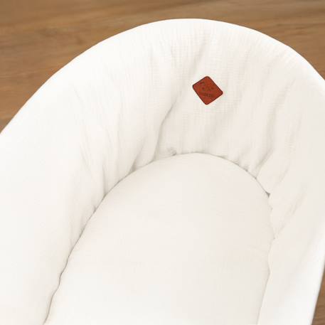 Drap housse couffin ovale en gaze de coton jeanne Beige+Blanc+Blanc à pois or+Bleu+Camel+Écru+Gris clair+Ivoire+Rose+Terracotta+Vert de gris 35 - vertbaudet enfant 