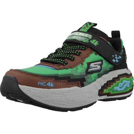 Baskets enfant garçon légère souple Bleu bllm+Bleu tqbk+Gris cblm+Rouge rdbk+Vert brmt 28 - vertbaudet enfant 