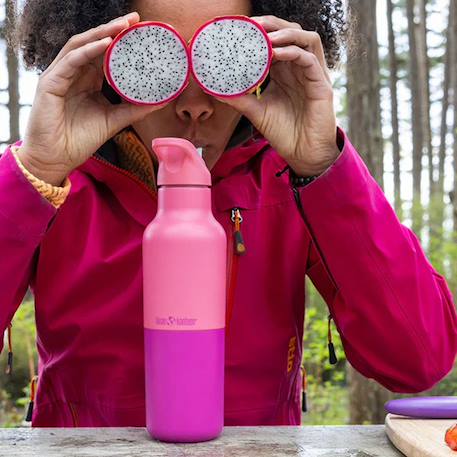 Gourde inox isotherme 473 ml bouchon sport bay kaleidoscope Rose+Violette 11 - vertbaudet enfant 