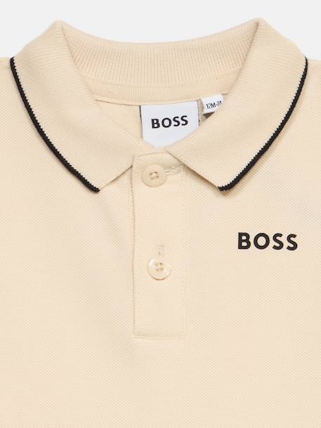 Polo à manches courtes Beige+Vert 2 - vertbaudet enfant 