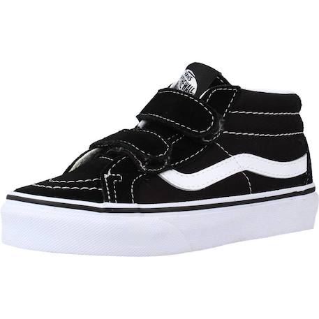 Baskets enfant garçon en cuir Noir black+Noir, blanc 4 - vertbaudet enfant 