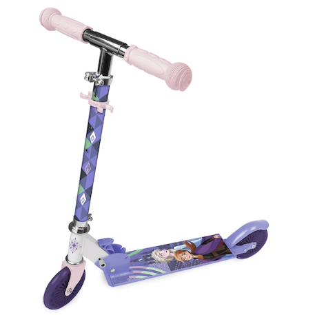 Trottinette enfant 2 roues reine des neiges Mauve/rose 1 - vertbaudet enfant 