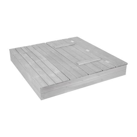 Bac à sable en bois massif avec banc et couvercles + 2 bassins Gris 5 - vertbaudet enfant 