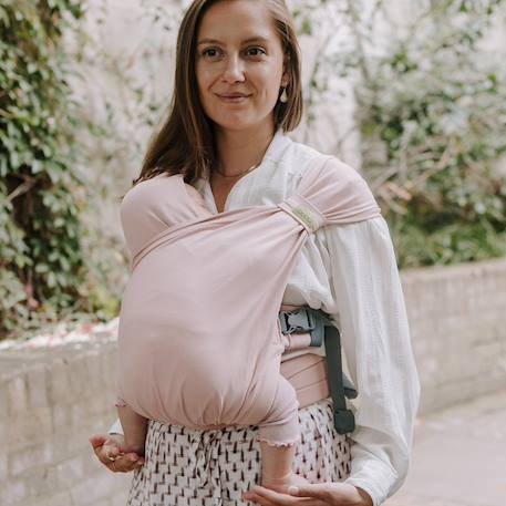 Porte-bébé hybride boba bliss bloom Rose 1 - vertbaudet enfant 