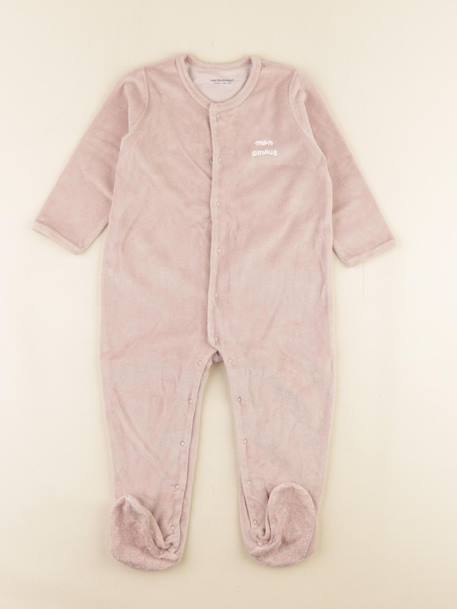 Pyjama velours - 2 ans Rose 1 - vertbaudet enfant 