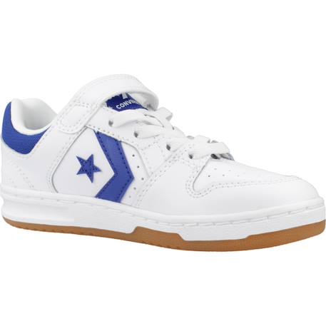 Baskets enfant garçon en cuir Blanc whtblu 5 - vertbaudet enfant 
