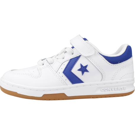 Baskets enfant garçon en cuir Blanc whtblu 2 - vertbaudet enfant 