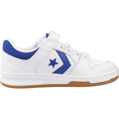 Baskets enfant garçon en cuir Blanc whtblu 1 - vertbaudet enfant 