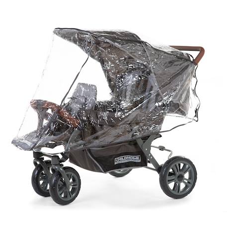 Accessoire poussette housse de pluie triplet Anthracite 2 - vertbaudet enfant 