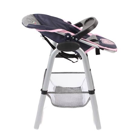 Chaise haute pour poupées, bleu foncé - anthracite - rose Bleu et rose 1 - vertbaudet enfant 