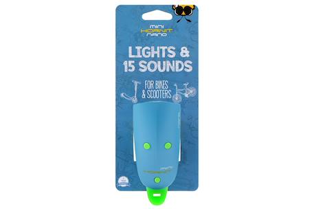 Klaxon et lumiere pour velo et trottinette nano Bleu/vert+Noir/rouge+Vert 1 - vertbaudet enfant 
