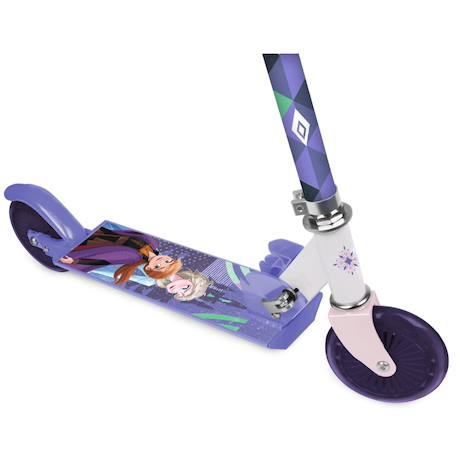 Trottinette enfant 2 roues reine des neiges Mauve/rose 3 - vertbaudet enfant 