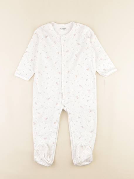Pyjama velours - 2 ans Blanc, rose 1 - vertbaudet enfant 