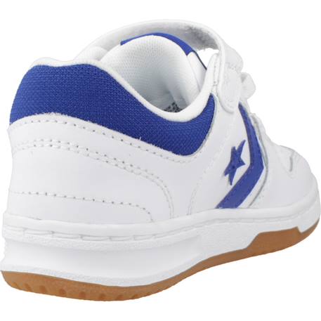 Baskets enfant garçon en cuir Blanc whtblu 3 - vertbaudet enfant 